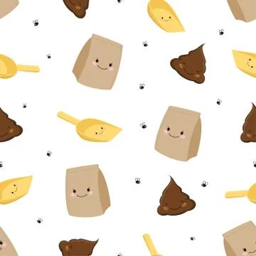 Pattern with poop Illustrazione stock