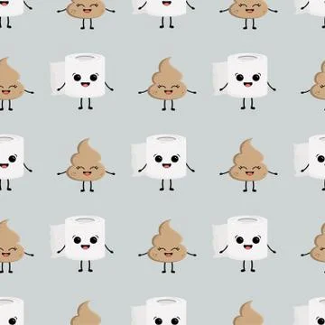 Pattern with poop Stock Illustration