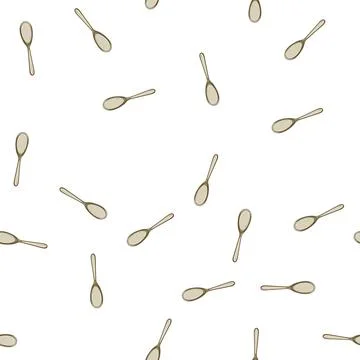 Pattern porcelain ceramic soup spoon cartoon vector Stock Illustration