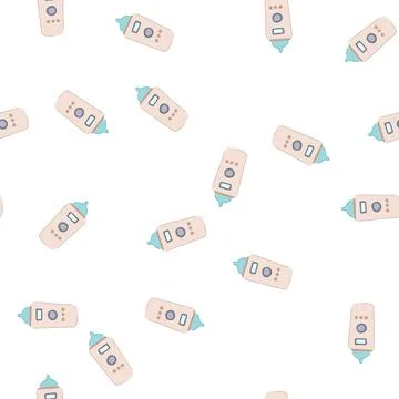 Pattern portable bottle warmer cartoon vector Stock Illustration