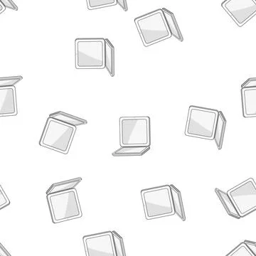 Pattern portable compact mirror cartoon vector Stock Illustration