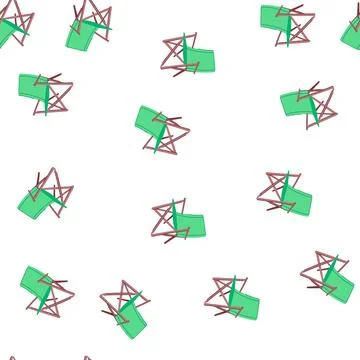 Pattern portable green folding chair for outdoor leisure Stock Illustration