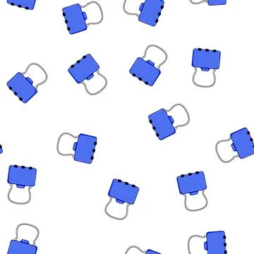 Pattern portable luggage lock cartoon vector Stock Illustration