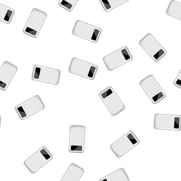 Pattern portable power bank cartoon vector Illustrazione stock