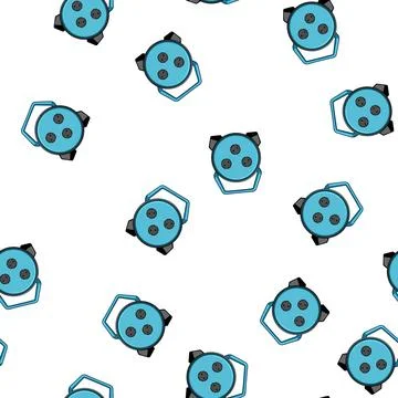 Pattern Portable power cord reel supplying electricity Stock Illustration