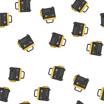 Pattern Portable power generator providing electricity during outage Illustrazione stock