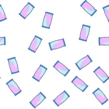 Pattern portable snack pack cartoon vector Stockillustratie