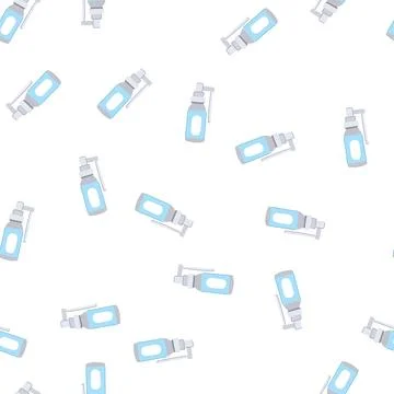 Pattern portable throat spray bottle cartoon vector イラスト素材