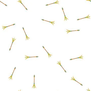 Pattern poseidon trident magic cartoon vector Stock Illustration