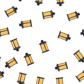 Pattern post exterior lamp cartoon vector Stock Illustration