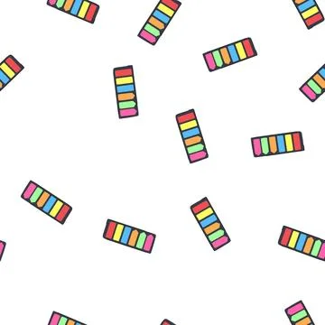 Pattern post note sticker cartoon vector 库存插图
