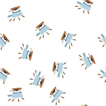 Pattern pot fondue cartoon vector Stock Illustration