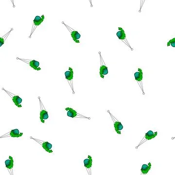Pattern pot hanging planter cartoon vector Stockillustratie
