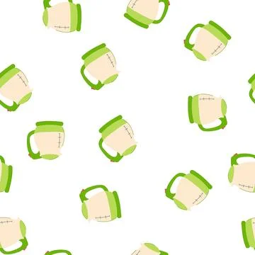 Pattern pot teapot electric cartoon vector 스톡 일러스트