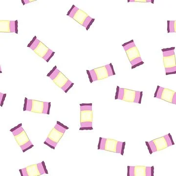 Pattern pouch snack pack cartoon vector Stockillustratie