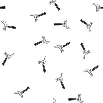 Pattern pour beer tap cartoon vector Stock Illustration