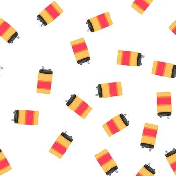 Pattern power battery energy cartoon vector Stock Illustration