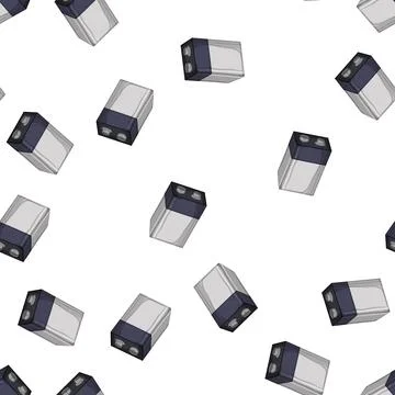 Pattern power battery energy cartoon vector 스톡 일러스트