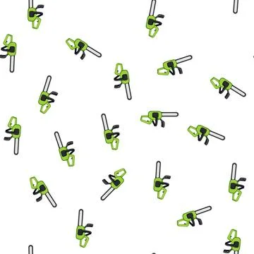 Pattern power chainsaw cartoon vector 스톡 일러스트