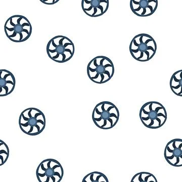 Pattern power cooling fan cartoon vector イラスト素材