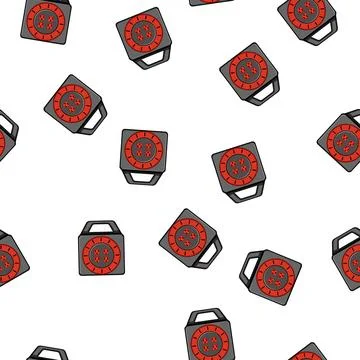 Pattern Power cord reel providing multiple electrical outlets for energy Illustrazione stock