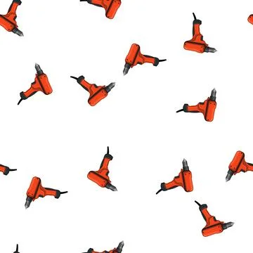 Pattern power drill cartoon vector sign color Illustrazione stock