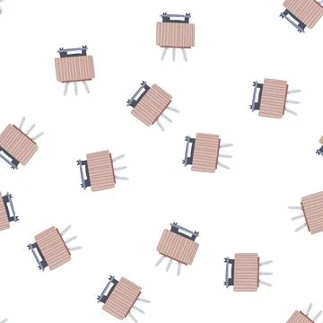 Pattern power electrical transformer cartoon vector Illustrazione stock