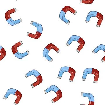 Pattern power magnet cartoon vector Stock Illustration
