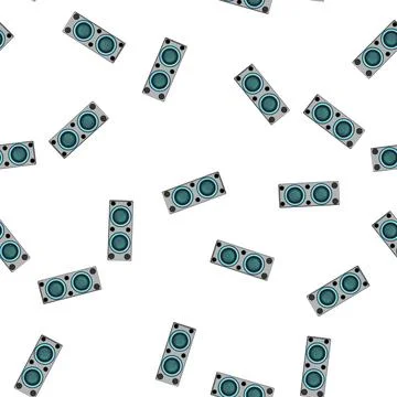 Pattern power partybox sound cartoon vector Stock Illustration