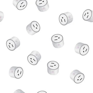 Pattern power smar plug cartoon vector Stock Illustration