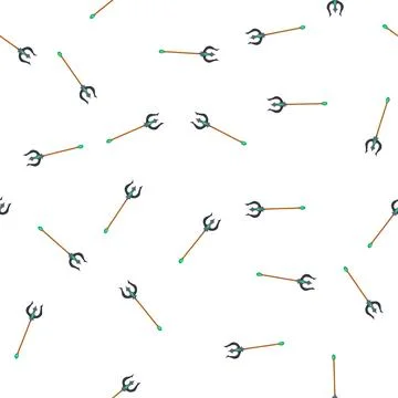 Pattern power trident magic cartoon vector Stock Illustration