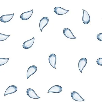 Pattern precipitation water drops cartoon vector Illustrazione stock