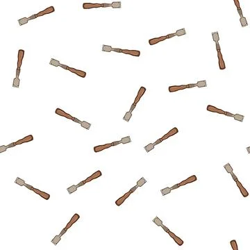 Pattern precision chisel carving cartoon vector Illustration