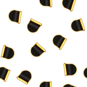 Pattern premium sticker golden luxury cartoon vector Stock Illustration