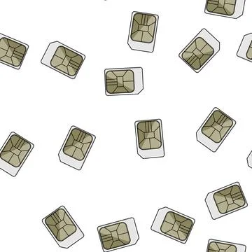 Pattern prepaid sim card cartoon vector Stock Illustration
