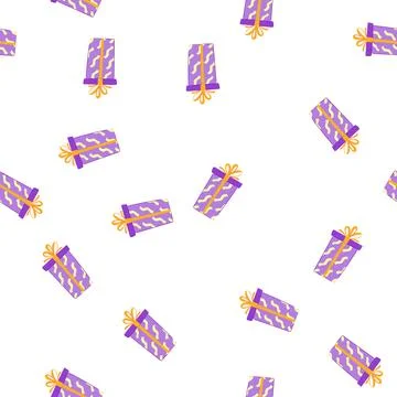 Pattern present gift box cartoon vector 스톡 일러스트