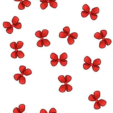 Pattern present red bow cartoon vector 스톡 일러스트
