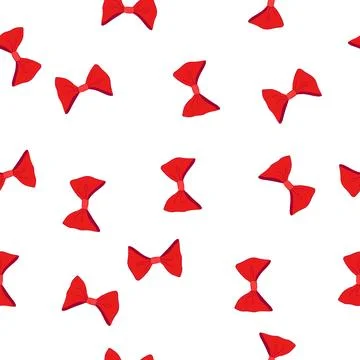 Pattern present red bow cartoon vector 스톡 일러스트