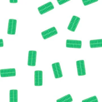 Pattern preservation fresh herb freezing tray cartoon vector Stockillustratie