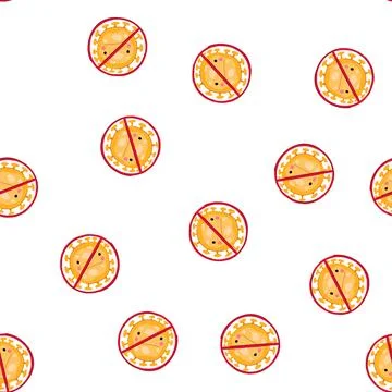 Pattern prevent anti bacteria cartoon vector Stock Illustration
