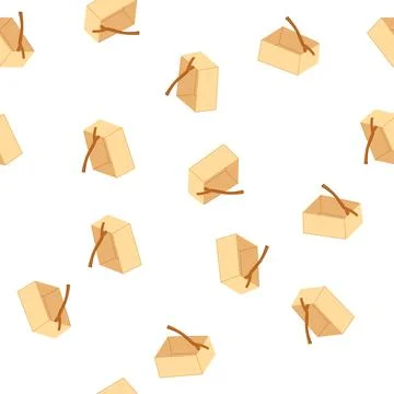 Pattern primitive animal trap box propped with stick Stock Illustration