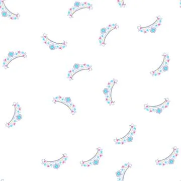 Pattern princess tiara cartoon vector イラスト素材