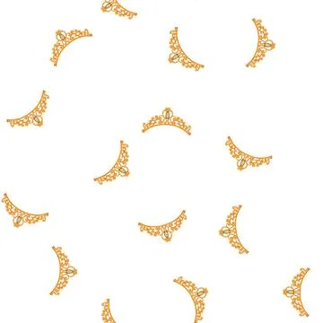 Pattern princess tiara crown cartoon vector Illustrazione stock