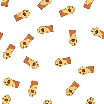 Pattern print cat paw cartoon vector Stockillustratie