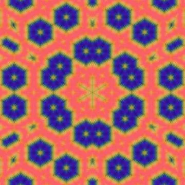 Pattern print design for embroidery and batik concept Stock Illustration