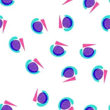 Pattern print risograph effect cartoon vector イラスト素材