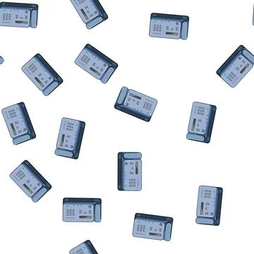 Pattern printer fax machine cartoon vector 스톡 일러스트