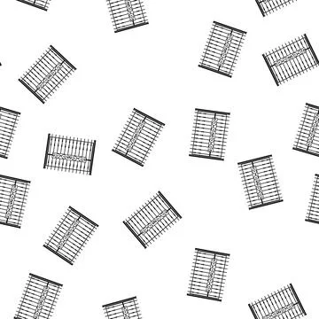 Pattern privacy park fence cartoon vector Stock Illustration
