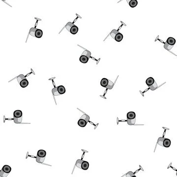 Pattern private ip camera cartoon vector Stock Illustration