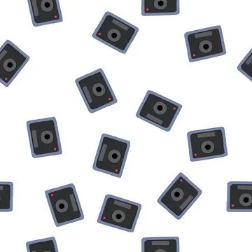 Pattern private security camera cartoon vector 库存插图